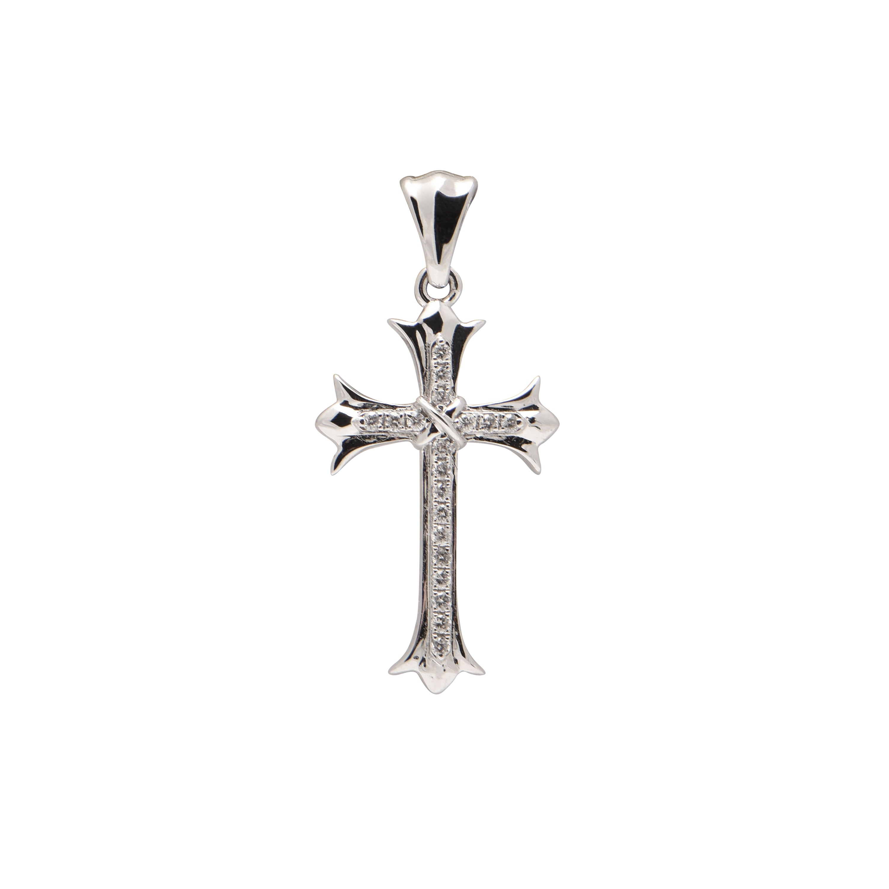 Diamond Cross Pendant | 18ct White Gold | Cartmer & Co