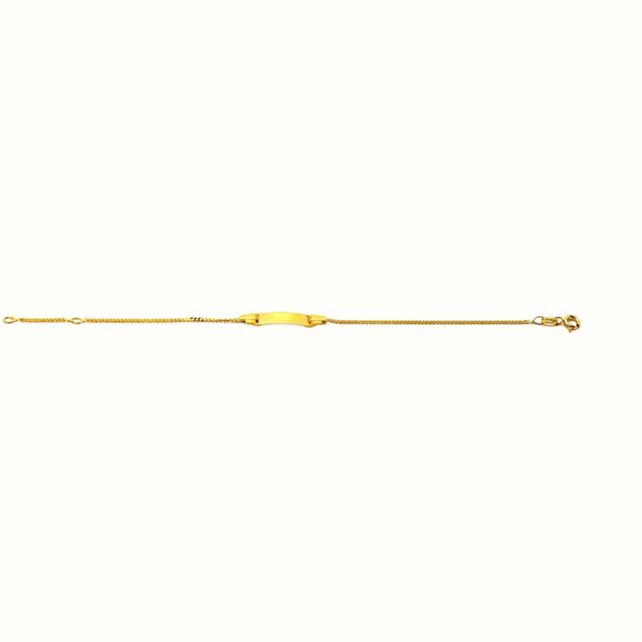 9ct Yellow Gold Curb ID Bracelet 1.4mm - detail view