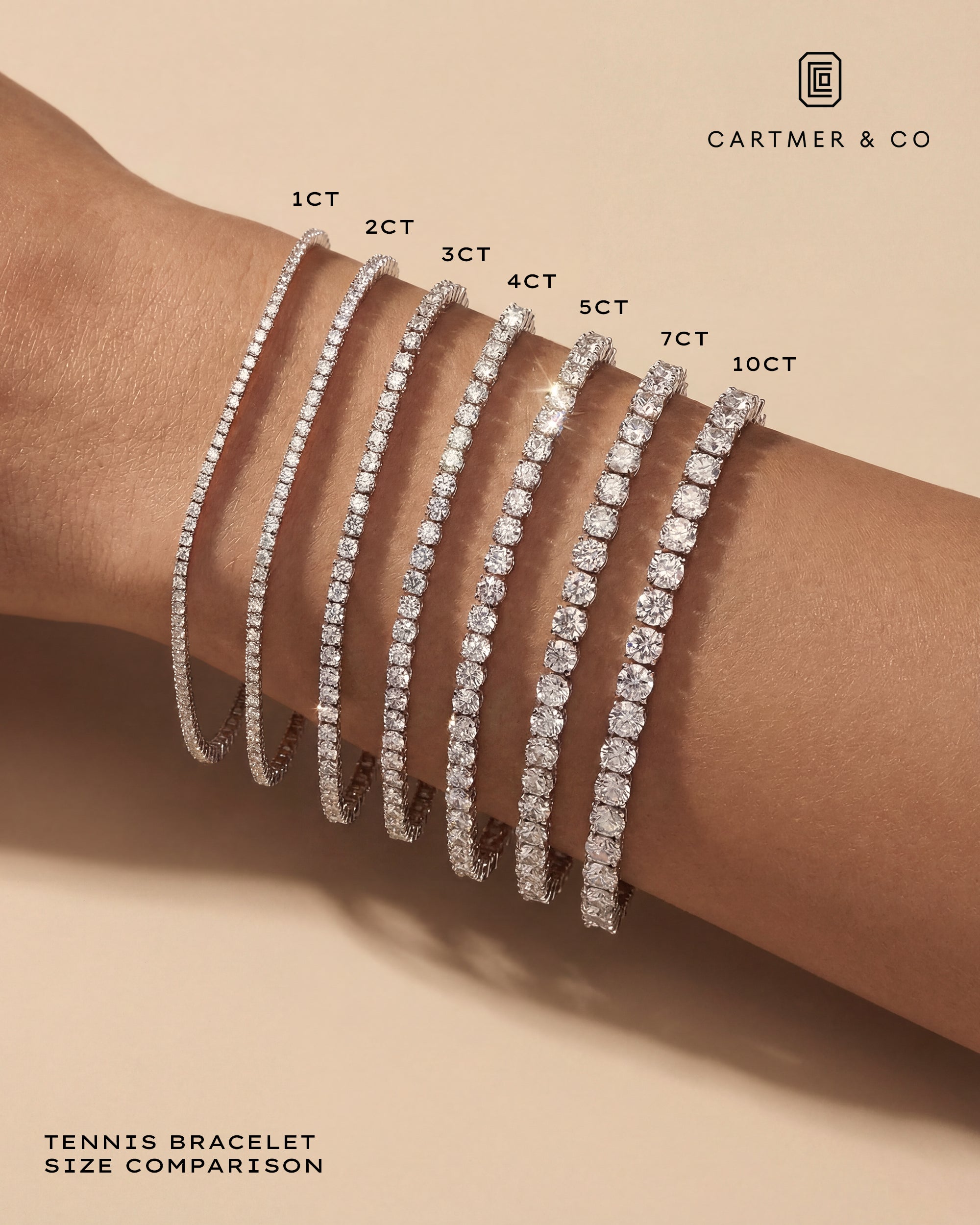 DIAMOND TENNIS BRACELET (BASKET SET IN WHITE GOLD)