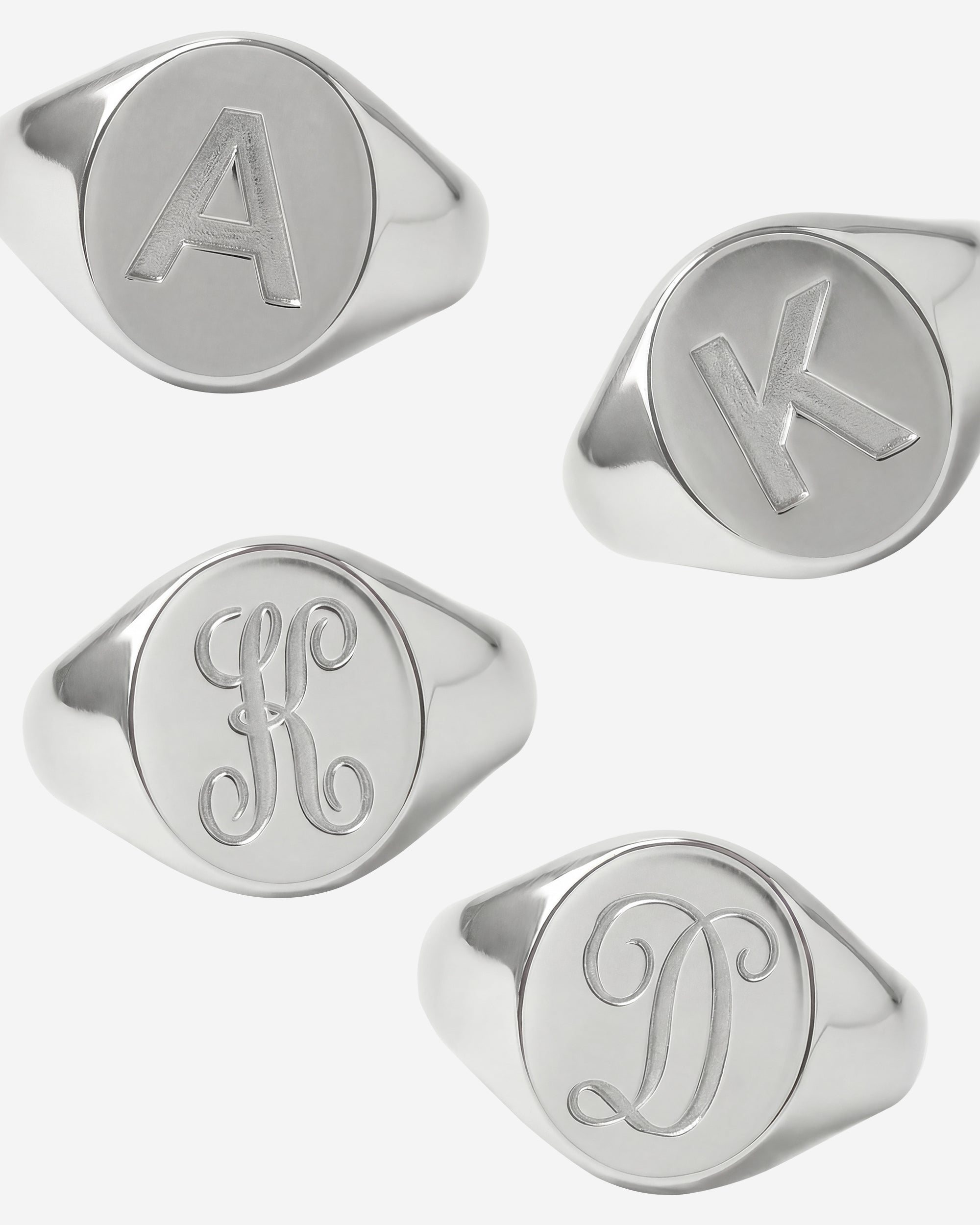 LETTER PRESS SIGNET RING (OVAL)