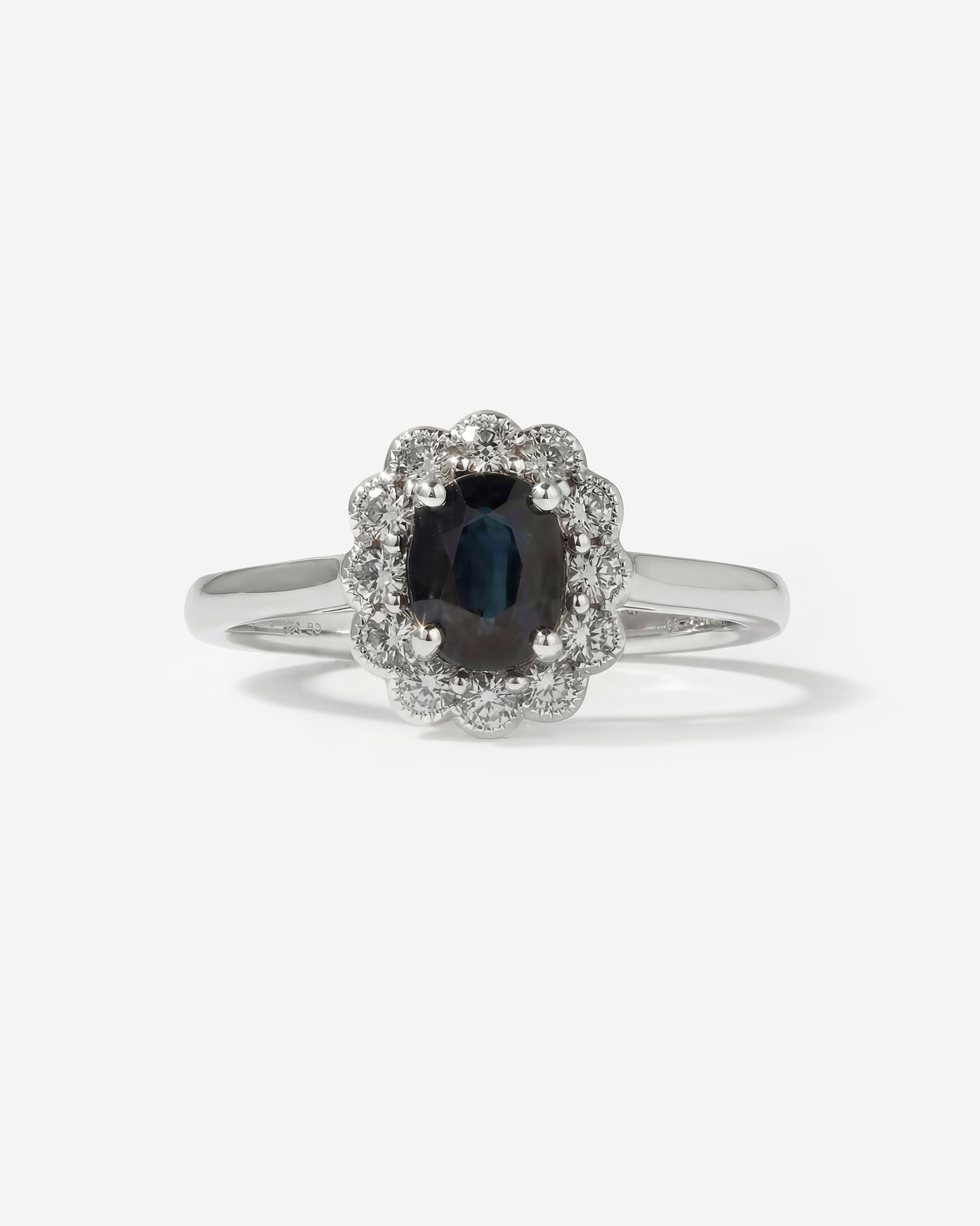 Australian Sapphire & Diamond Ring | 18ct White Gold | Cartmer & Co