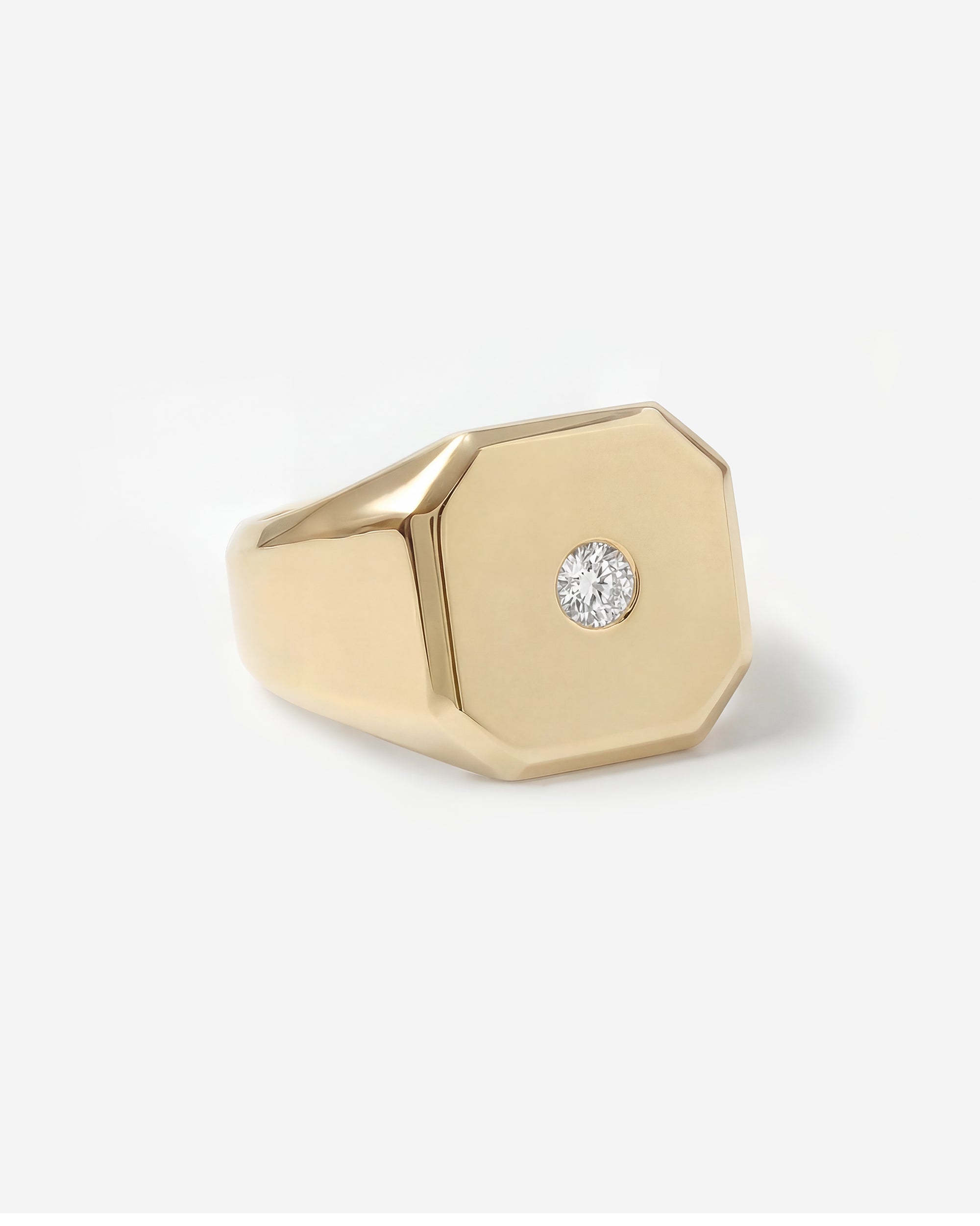 DIAMOND SIGNET RING (SQUARE)