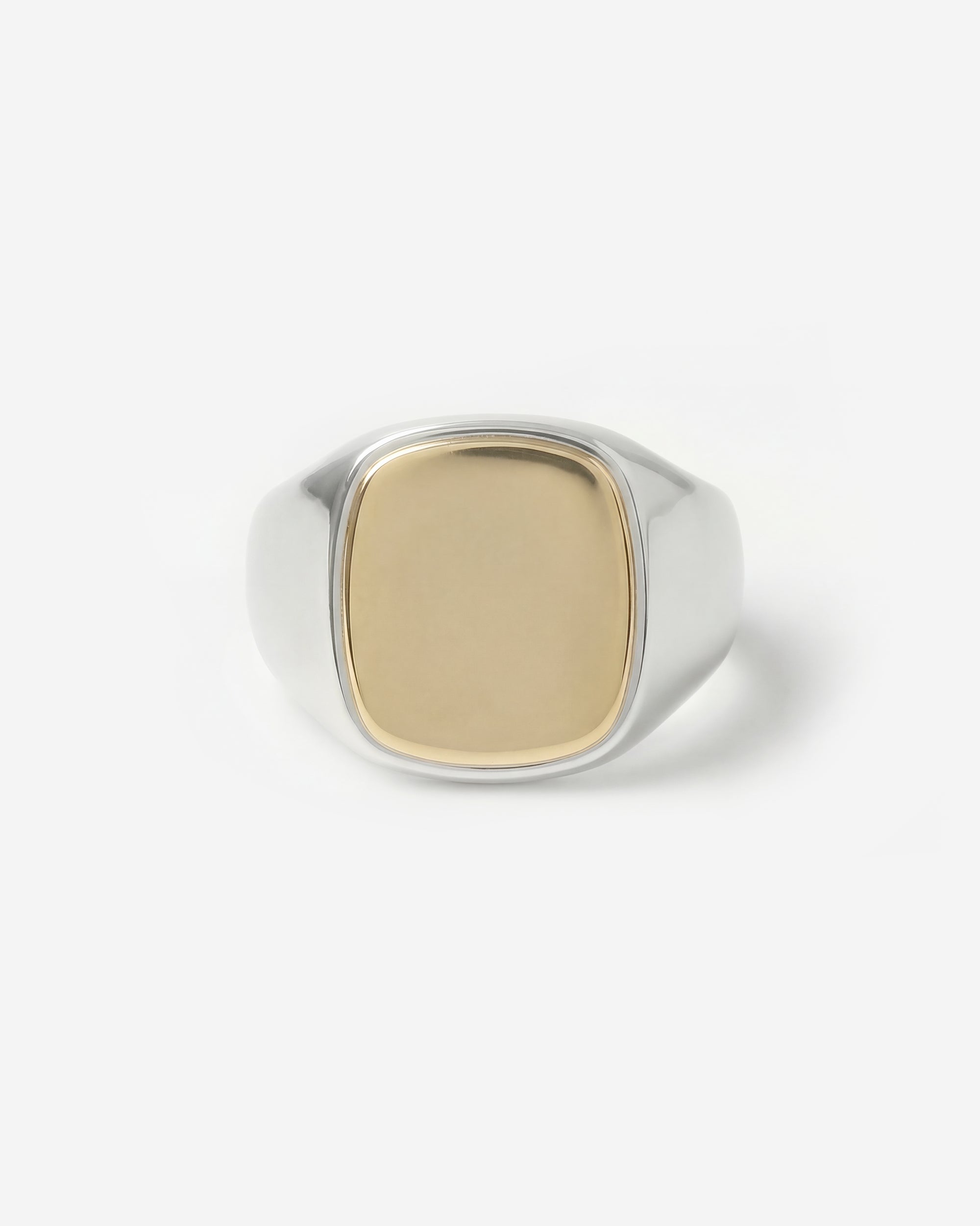 SIGNET RING (CUSHION TWO-TONE)