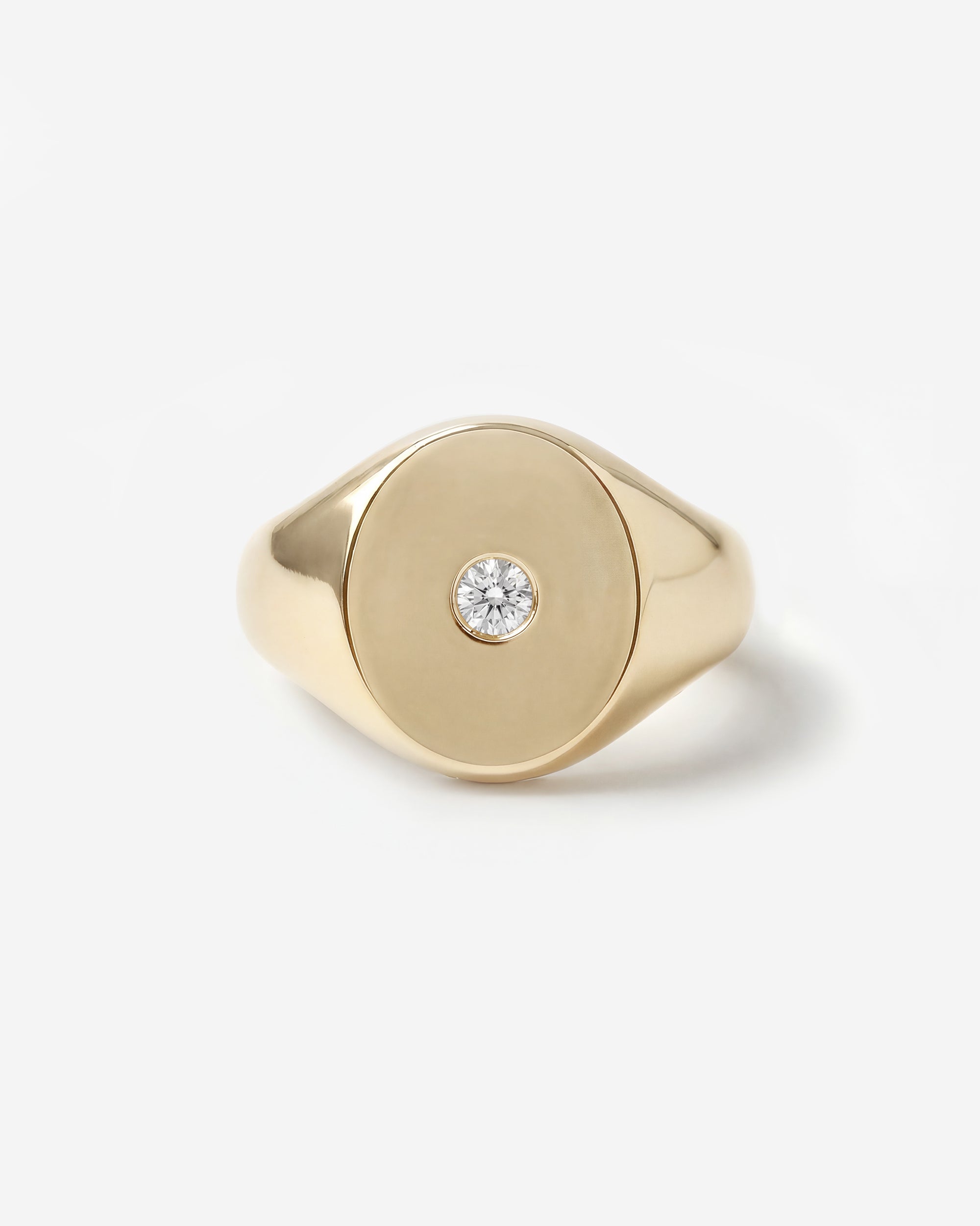 DIAMOND SIGNET RING (OVAL)