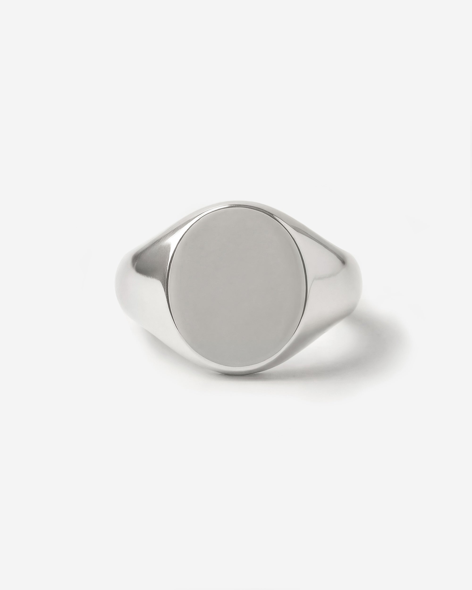 SILVER SIGNET RING (OVAL)
