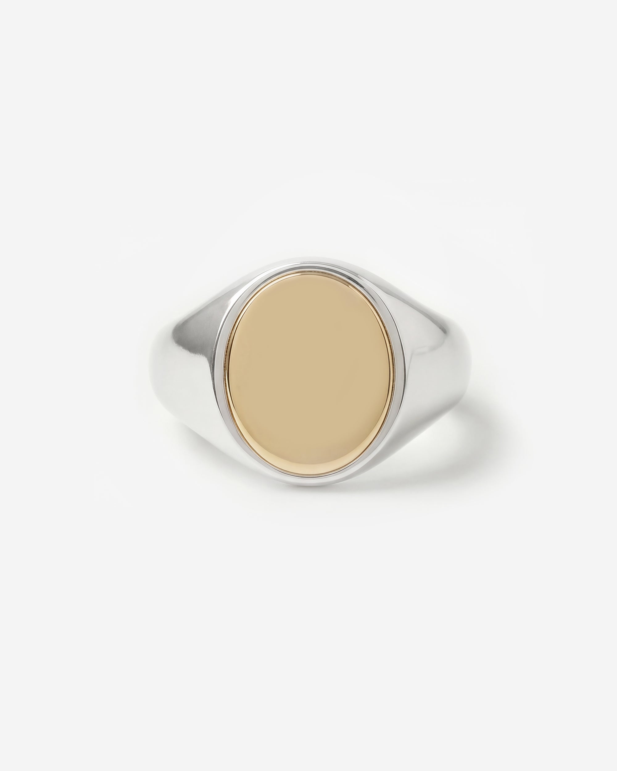 SIGNET RING (OVAL TWO-TONE)