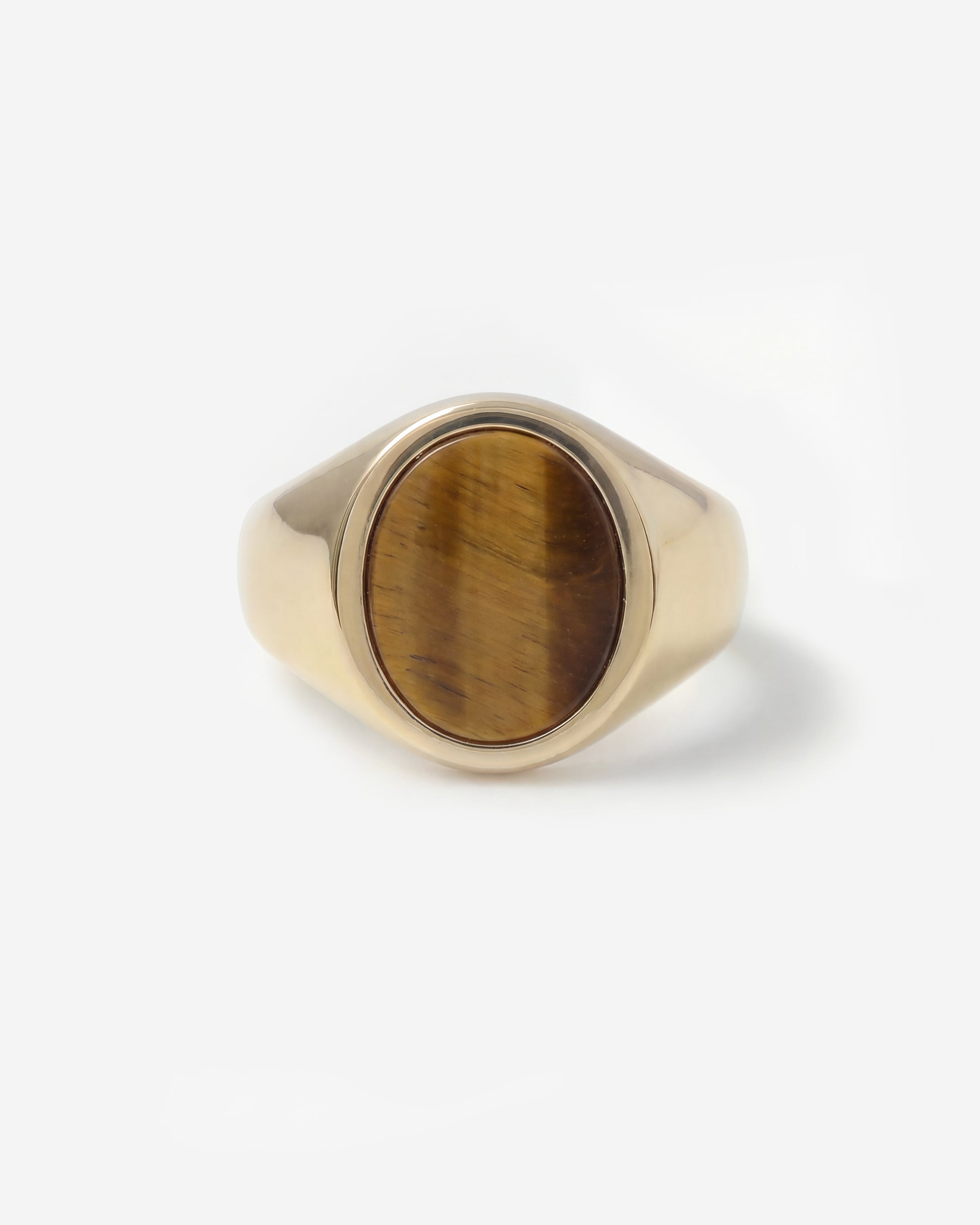 STONE SIGNET RING (TIGER EYE)
