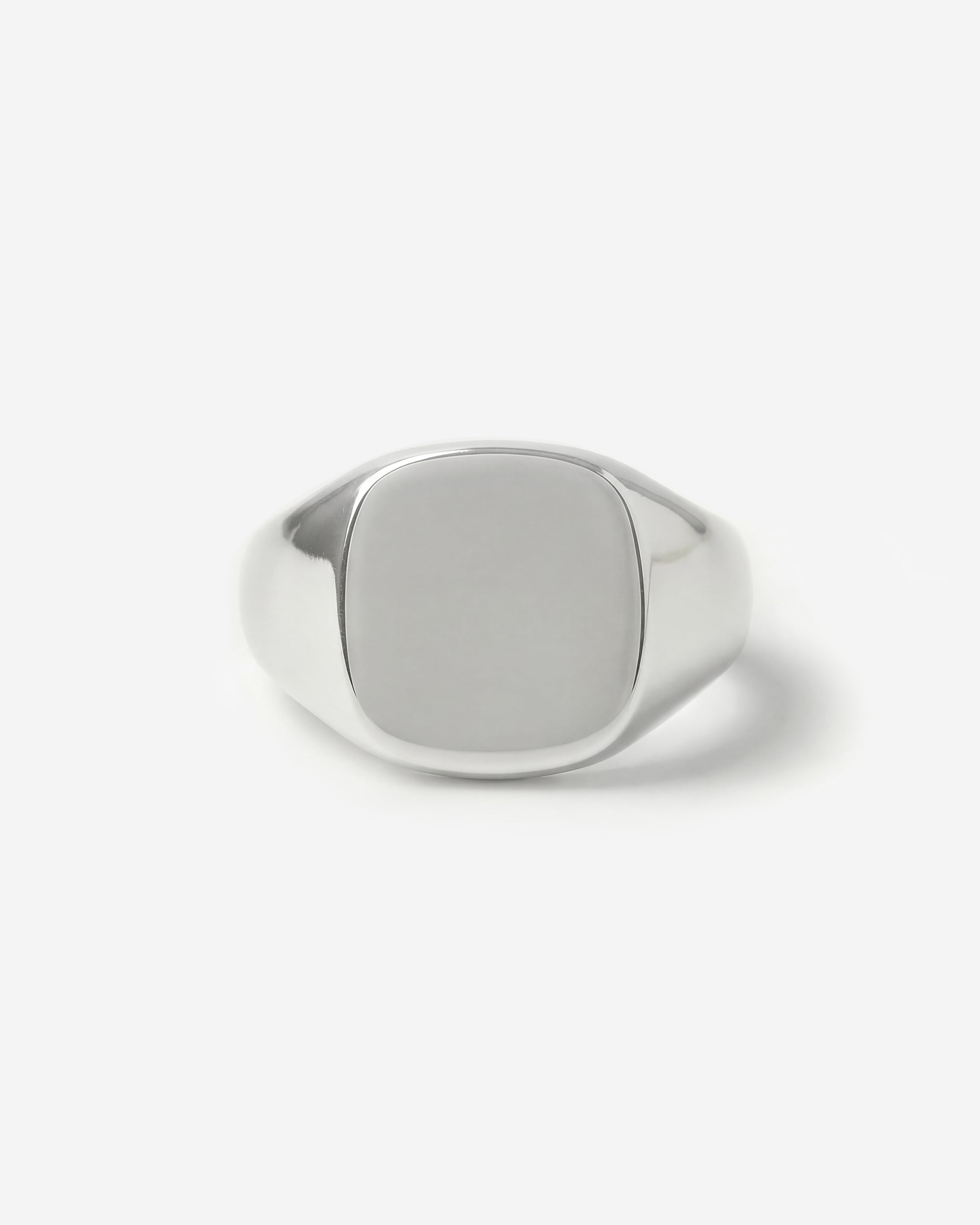 SILVER SIGNET RING (SQUARE CUSHION)